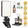 Rechargeable Selfie Light Fill Light 2000mAh Portable Clip On Light with 3 Light Modes 10 Brightness Levels for Phone Laptop Live Stream Make up Photo