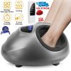 Electric Foot Massager Heat Therapy Kneading Air Compression Machine Intensity Time Setting Foot Pain Relief Massagers US9.5 Home Office