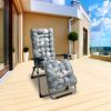 67x22in Chaise Lounger Cushion Recliner Rocking Chair Sofa Mat Deck Chair Cushion