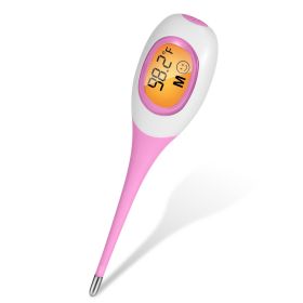 Oral Thermometer Body Thermometer Oral Rectal Underarm Temperature Thermometer C/F Switchable Accurate Fast Temperature Reading Fever Thermometer for (Option: Pink)
