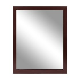 Wall Mount Mirror 11.8x15.7Inch Wood-Like Frame Rectangle Modern Hanging Mirror for Bathroom Bedroom Living Room (Option: CM)