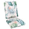 Rocking Chair Cushion 2 Pieces Back Seat Sets with Non-Slip Ties Polyester Fiber Filling Comfortable Cushions and Pads for Indoor Home Office Car