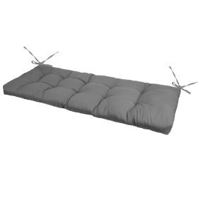 Bench Seat Cushion For Indoor Outdoor Furniture Non Slip Long Chair Cushion with Ties Strap Swing Cushion 51.18x19.68IN For Garden Patio Balcony Entry (Option: LGrey)