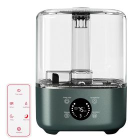 5L/1.32Gal Ultrasonic Air Humidifier Electric Mist Humidifier with Temperature Humidity Sensor Timer Setting UV Light Adjustable Mist Level Quiet Esse (Option: GR)