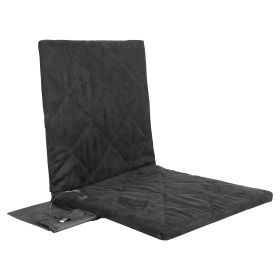 Portable Heated Seat Cushion with 3 Temperature Levels Foldable USB Plug Powered Heating Pad For Outdoor Winter Car Camping Fishing (Option: Black)