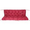 2-3 Seater Swing Cushion Waterproof Outdoor Swing Cushions Replacement Swing Bench Pads Chair Mat with Backrest 8 Tie Straps 59x43.3x3.9in for Patio F